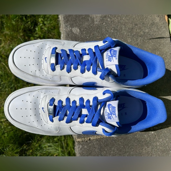 Nike Air Force 1 '07 White Medium Blue Sneakers Shoes Trainers DH7561-104 Jordan - Picture 12 of 16